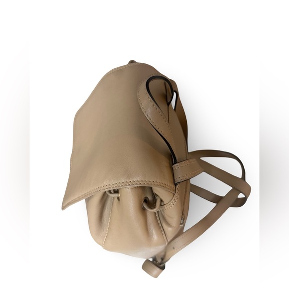 Lancel Leather Beige Backpack | Pre-Owned Chic | Drawstring Top - Picture 6 of 13